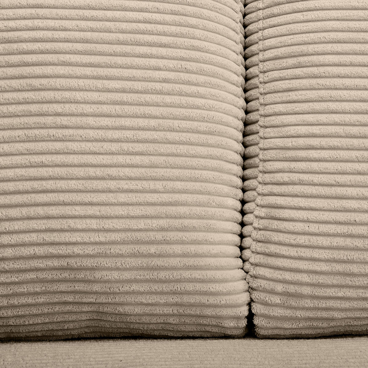 ECKSOFA Beige Cord  - Beige/Schwarz, Design, Textil/Metall (174/283cm) - Xora