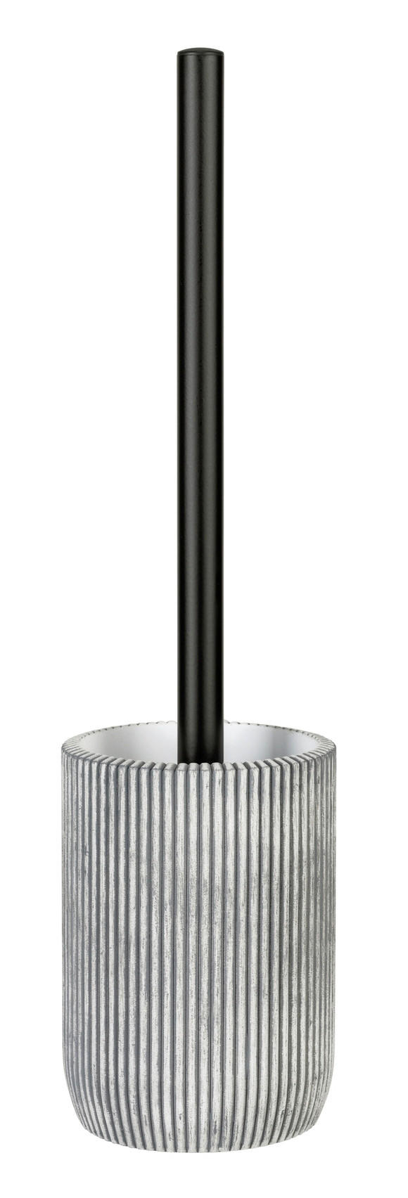 WC-BÜRSTENGARNITUR - Schwarz/Grau, KONVENTIONELL, Kunststoff/Metall (9,5/37/9,5cm) - Schöner Wohnen