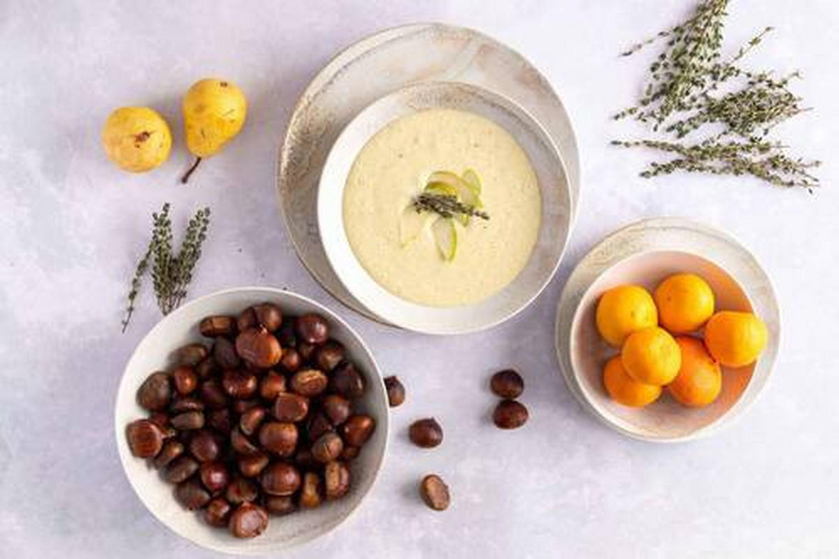 SALATSET  Ossia 7-teilig  - Beige, Basics, Keramik (35,5/36,5/31,5cm) - Mäser