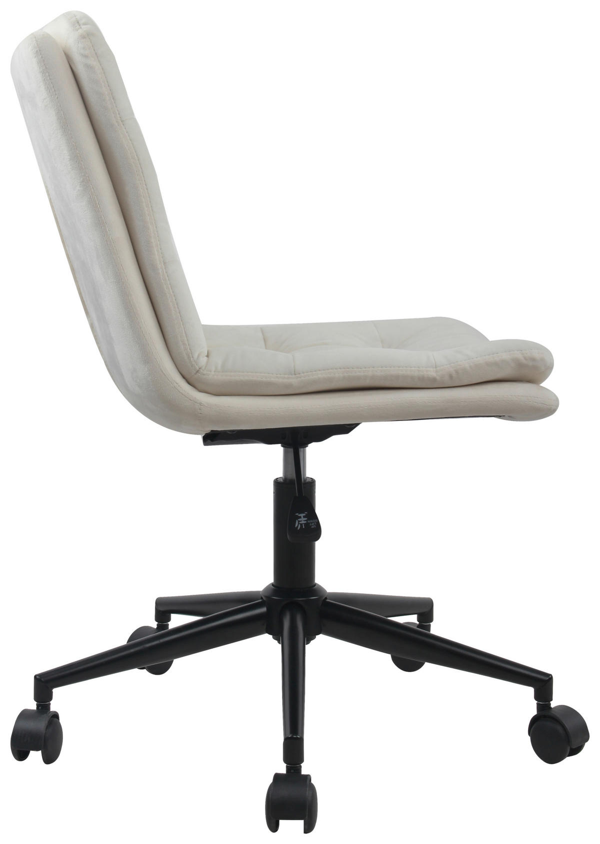 VRTLJIVI STOL kovina, umetna masa, tekstil krem barve  - črna/krem barve, Moderno, kovina/umetna masa (42/98/45cm) - MID.YOU