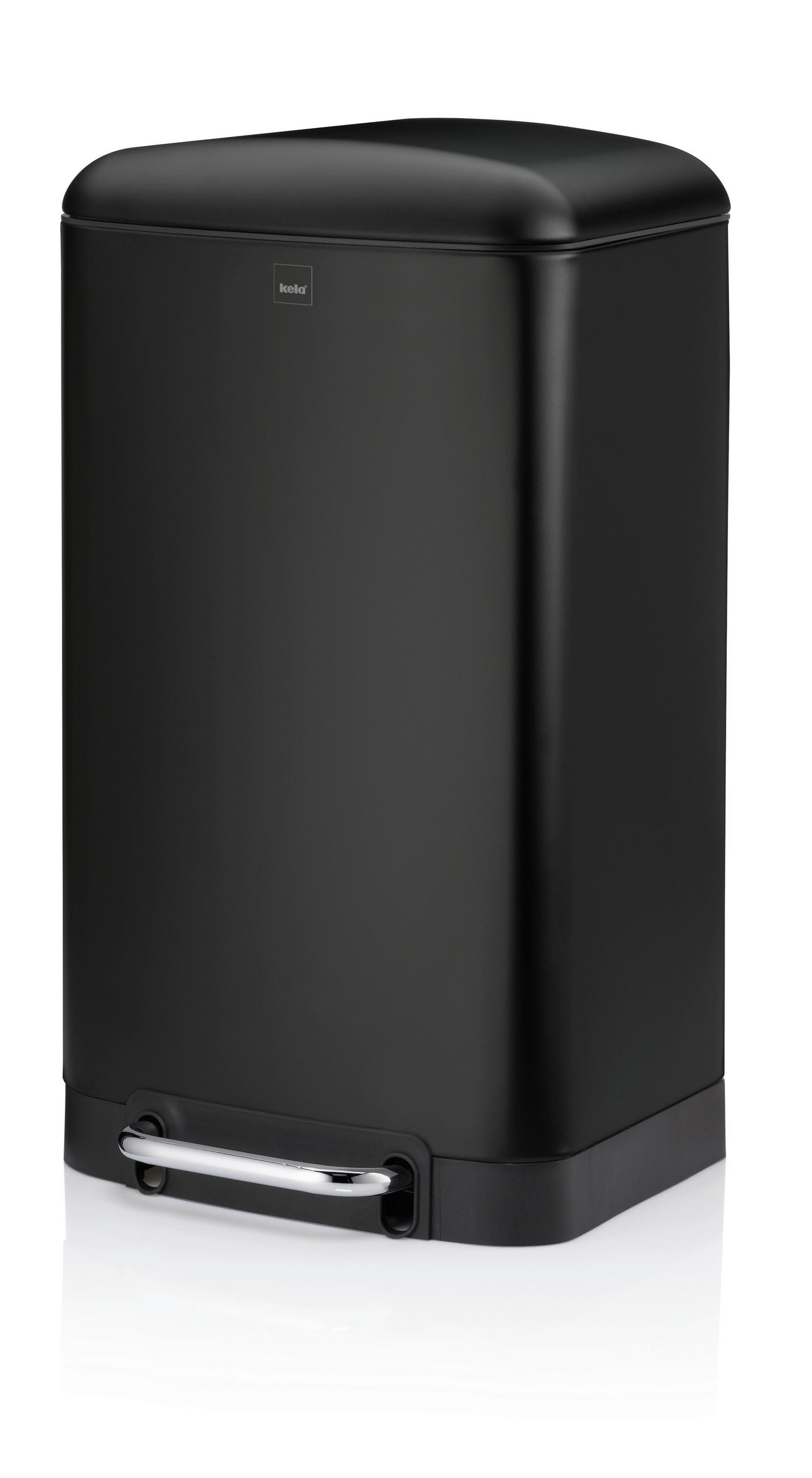 TRETEIMER 30 l  Metall  - Schwarz, Basics, Kunststoff/Metall (34/30,5/61cm) - Kela