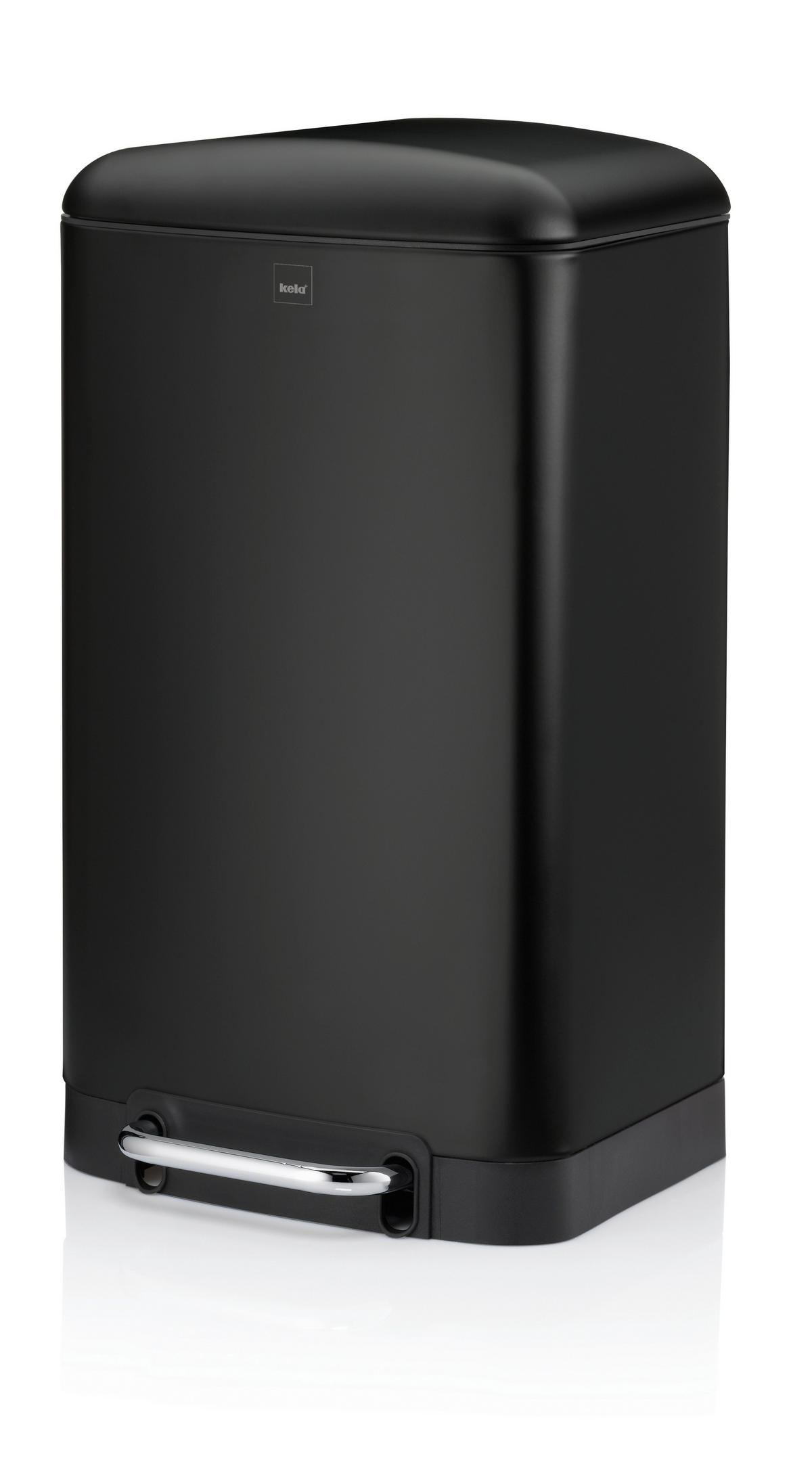 TRETEIMER 30 l  Metall  - Schwarz, Basics, Kunststoff/Metall (34/30,5/61cm) - Kela
