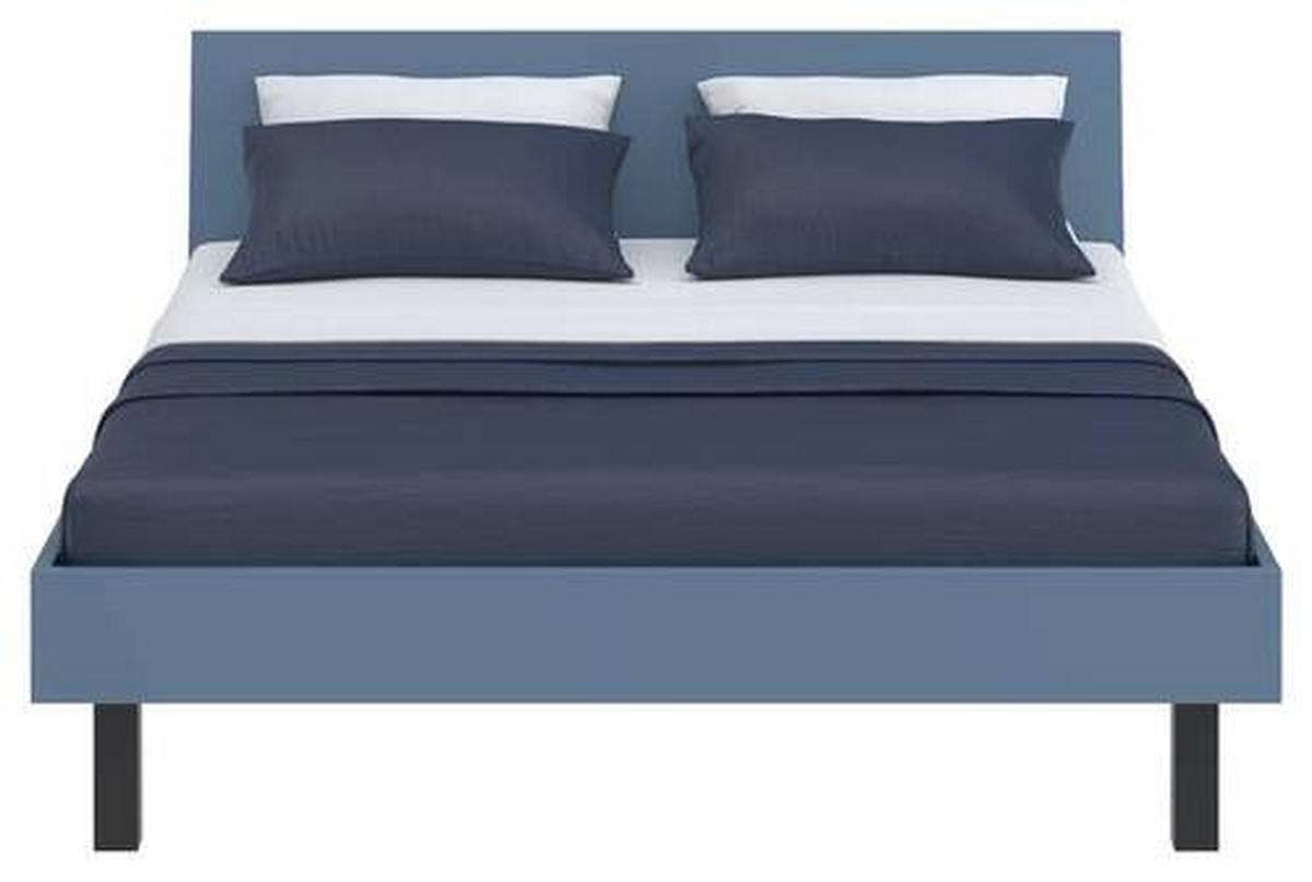 BETT 160/200 cm  in Blau  - Blau/Schwarz, Design, Metall (160/200cm) - Xora