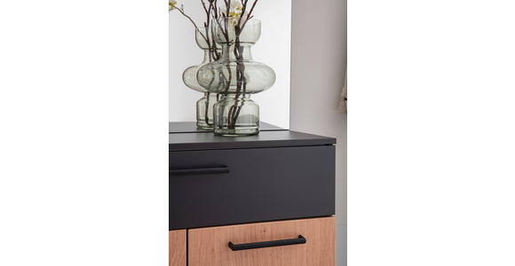 GARDEROBE 3-teilig  in 120/198/29 cm  - Wildeiche/Anthrazit, Design, Holzwerkstoff (120/198/29cm) - Moderano