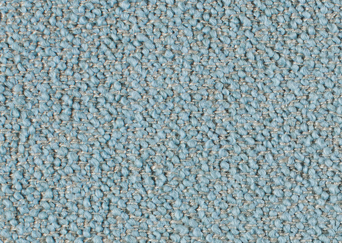 ECKSOFA in Flachgewebe, Struktur Hellblau  230/254 cm  - Anthrazit/Hellblau, Design, Textil/Metall (230/254cm) - Johann Jakob