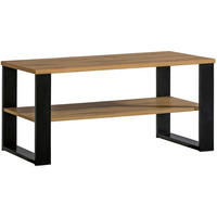 COUCHTISCH 100/56/48,7 cm rechteckig Schwarz, Eiche Wotan  - Eiche Wotan/Schwarz, MODERN, Holzwerkstoff/Metall (100/56/48,7cm) - home24