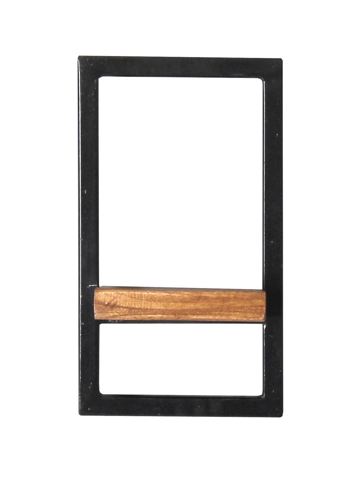 WANDREGAL 20/35/25 cm  - Schwarz/Naturfarben, Design, Holz/Metall (20/35/25cm) - MID.YOU