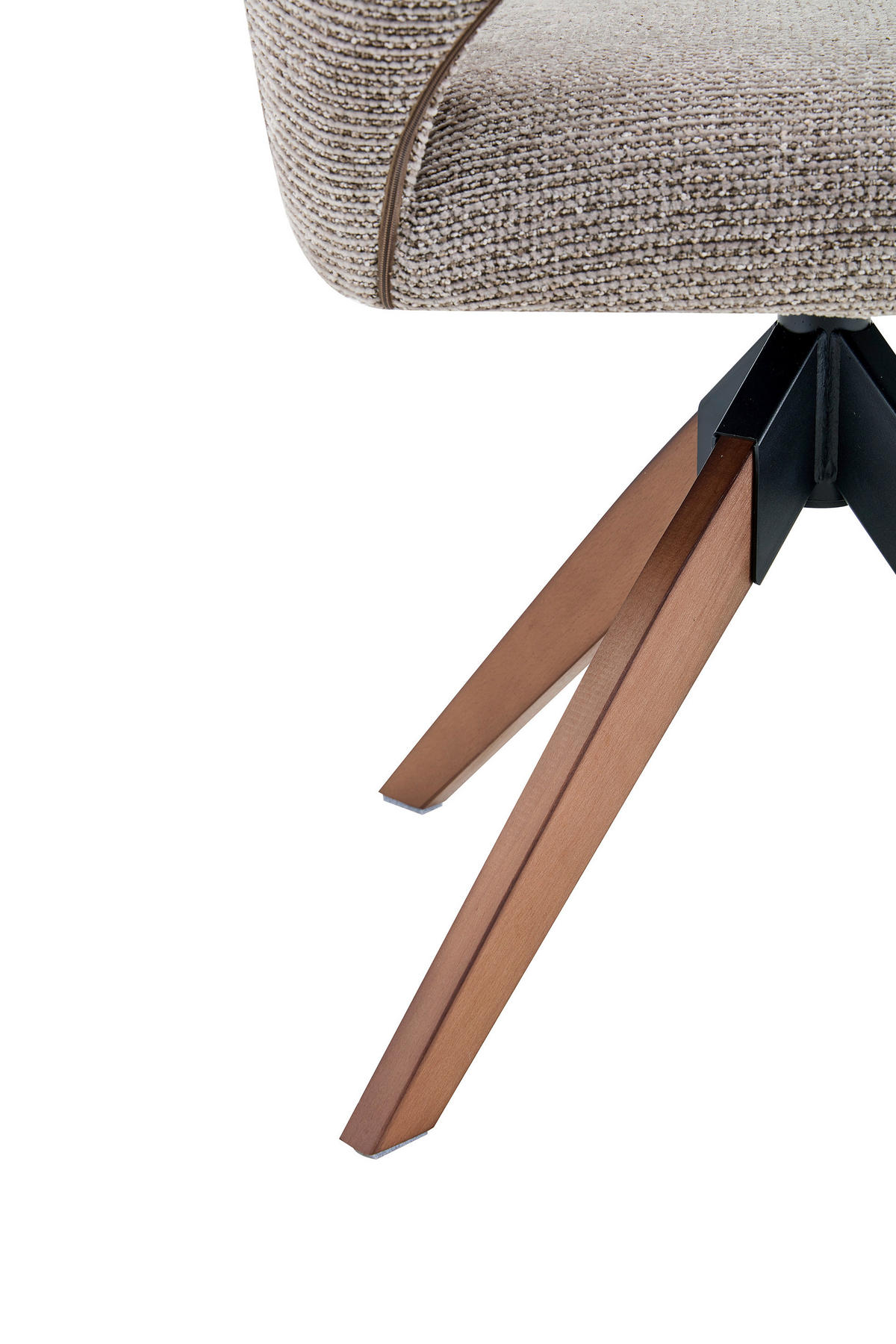 STOLICA S NASLONOM ZA RUKE  taupe, boje oraha  drvo, metal, tekstil      - boje oraha/taupe, Moderno, drvo/metal (60/89/65,5cm) - Livetastic