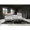 ECKSOFA in Velours Creme  153/283 cm  - Creme/Schwarz, Design, Textil/Metall (153/283cm) - Valdera
