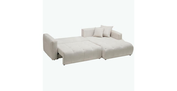 ECKSOFA in Chenille Hellgrau  - Hellgrau/Schwarz, MODERN, Kunststoff/Textil (276/172cm) - Hom`in