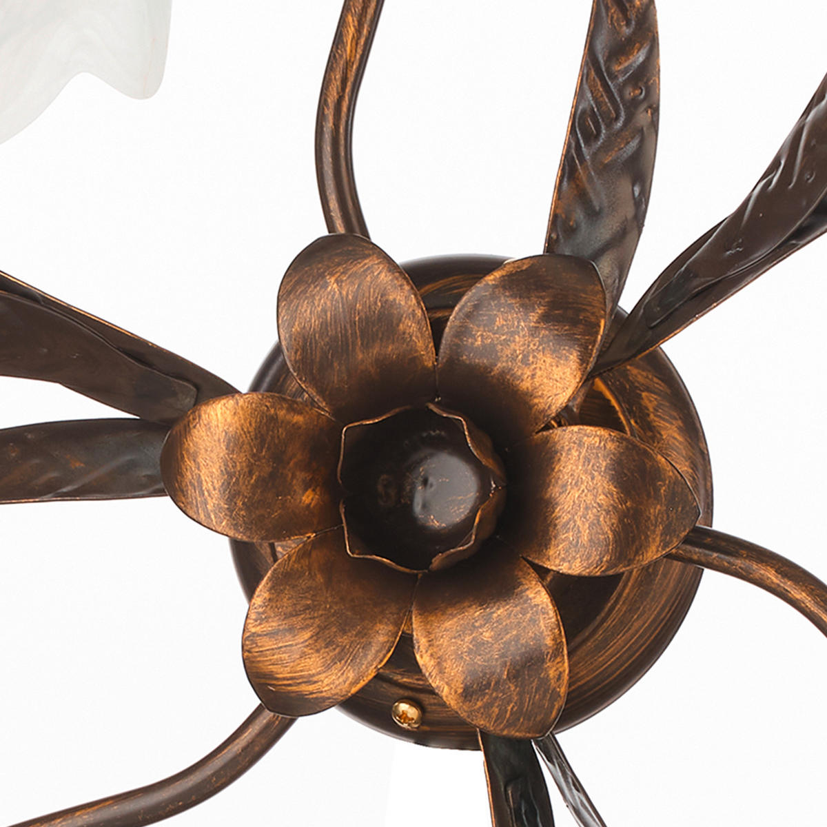 DECKENLEUCHTE    55/55/18 cm  - Bronzefarben, KONVENTIONELL, Glas/Metall (55/55/18cm)