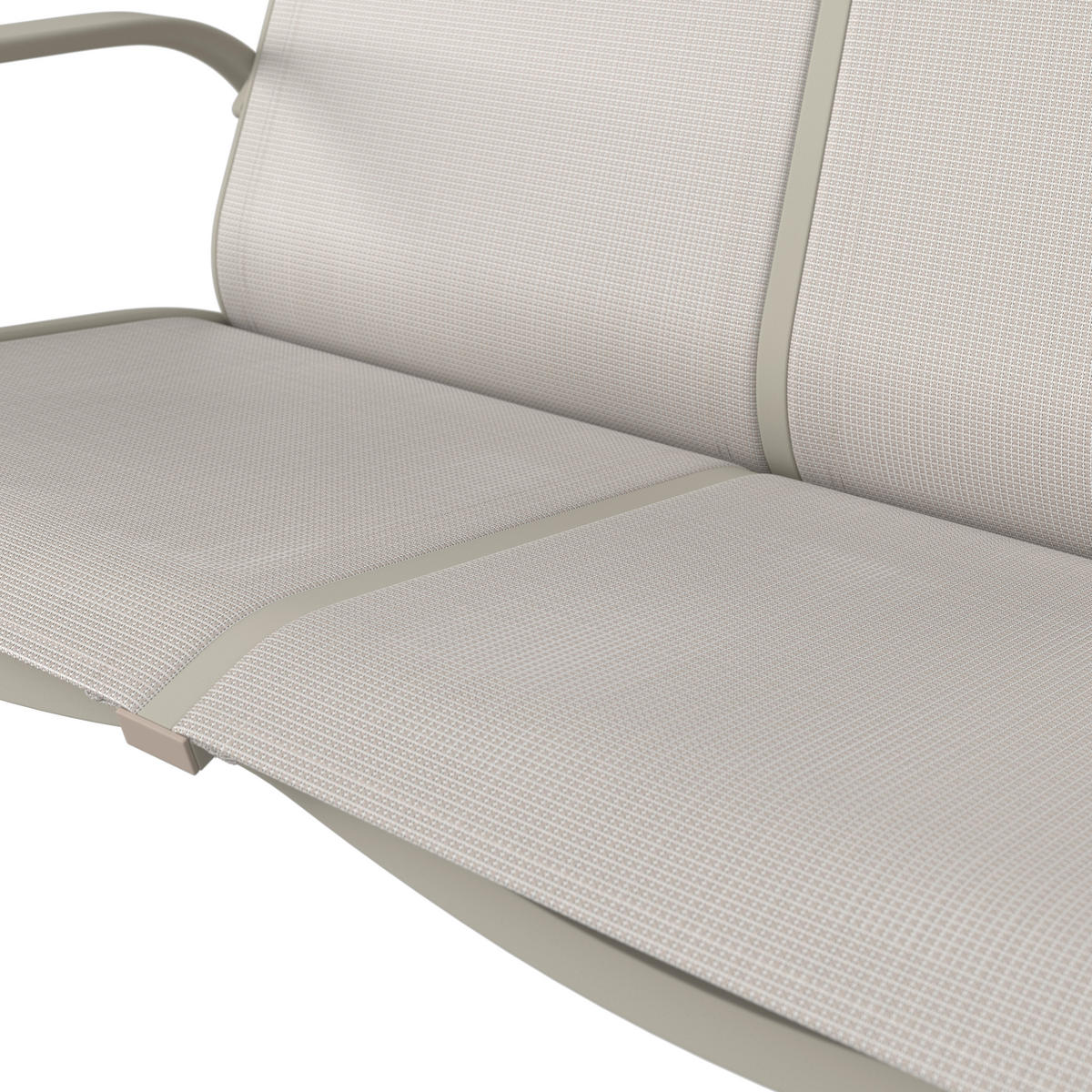 GARTENSET Webstoff Aluminium  - Beige/Weiß, MODERN, Textil/Metall (67/122/53/82/82/35/72/72/103cm) - Ambia Garden