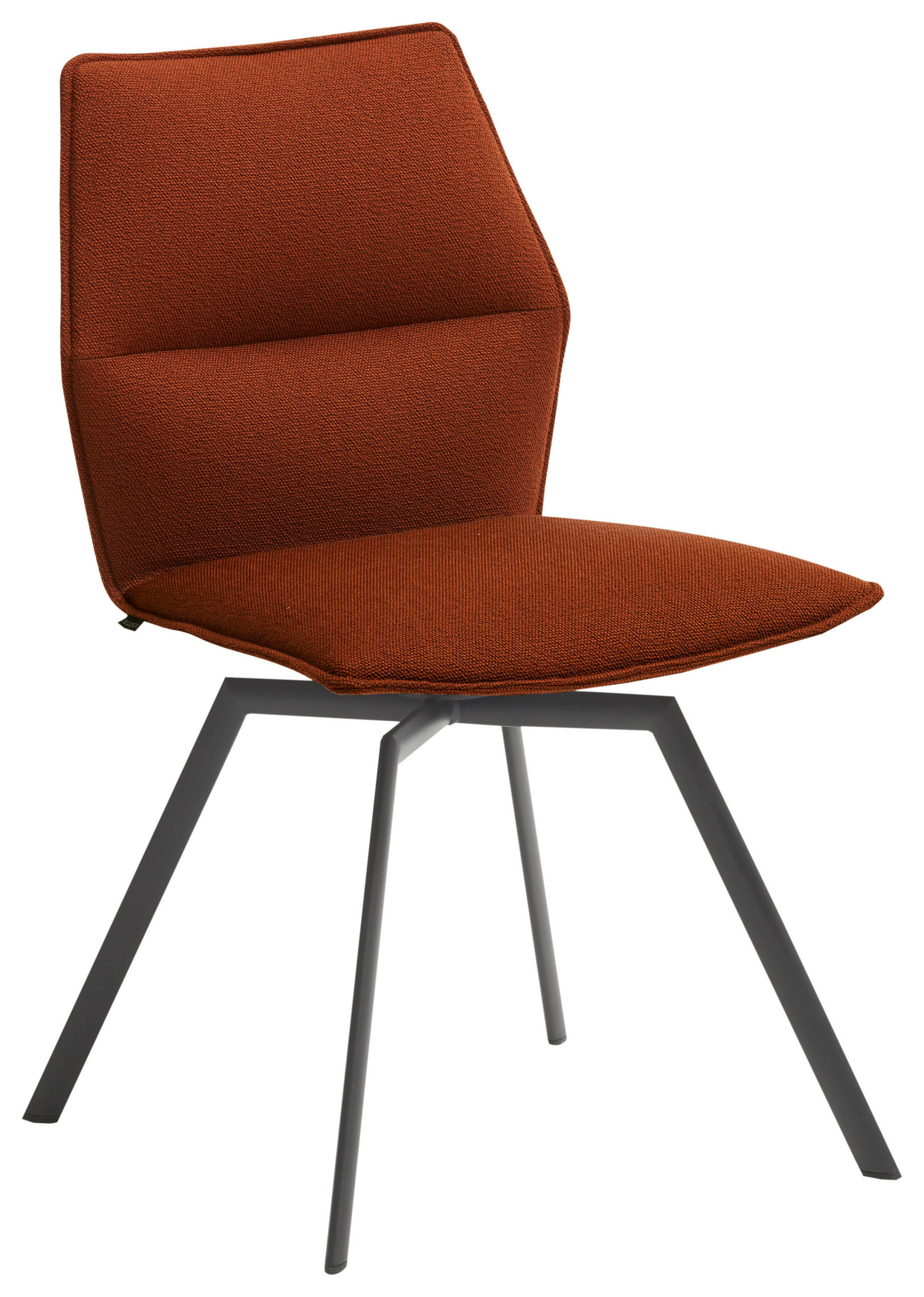 STUHL  Lederauswahl, Stoffauswahl, Typenauswahl, Sitzfläche 360° drehbar   Anthrazit, Rostfarben  - Rostfarben/Anthrazit, Design, Textil/Metall (49/86/60cm) - Venjakob
