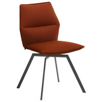 STUHL  Lederauswahl, Stoffauswahl, Typenauswahl, Sitzfläche 360° drehbar   Anthrazit, Rostfarben  - Rostfarben/Anthrazit, Design, Textil/Metall (49/86/60cm) - Venjakob