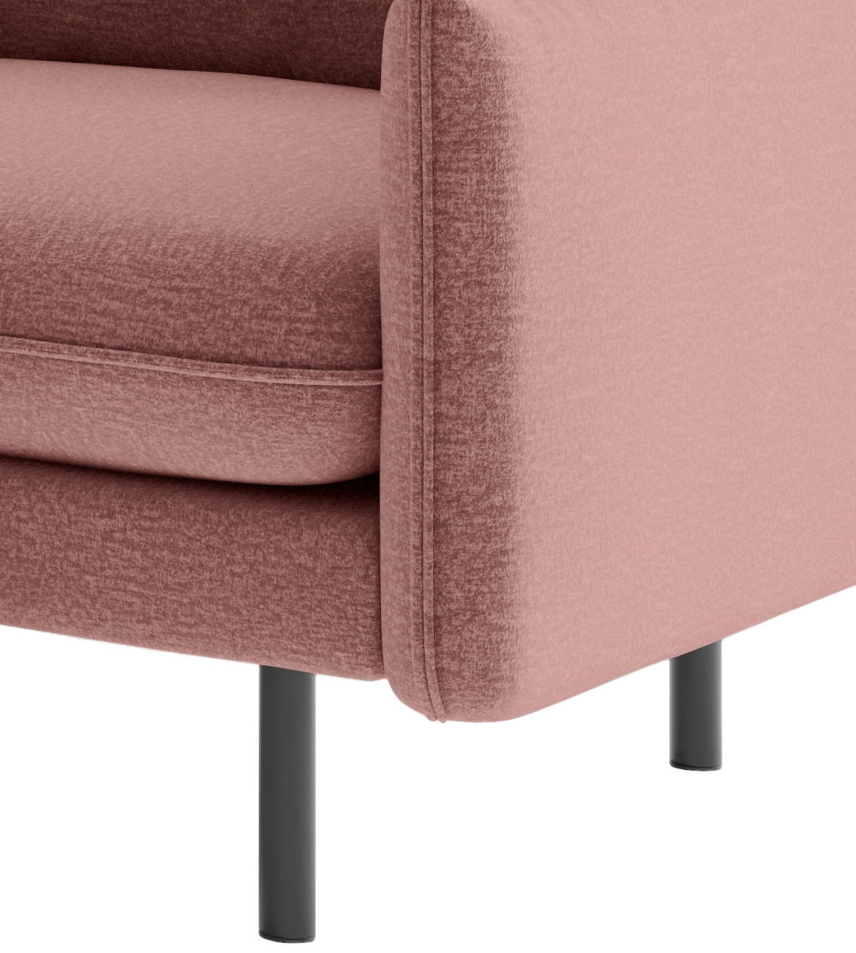 SEDACIA ZOSTAVA, textil, staroružová - čierna/staroružová, Design, textil (215/85/92cm) - Livetastic