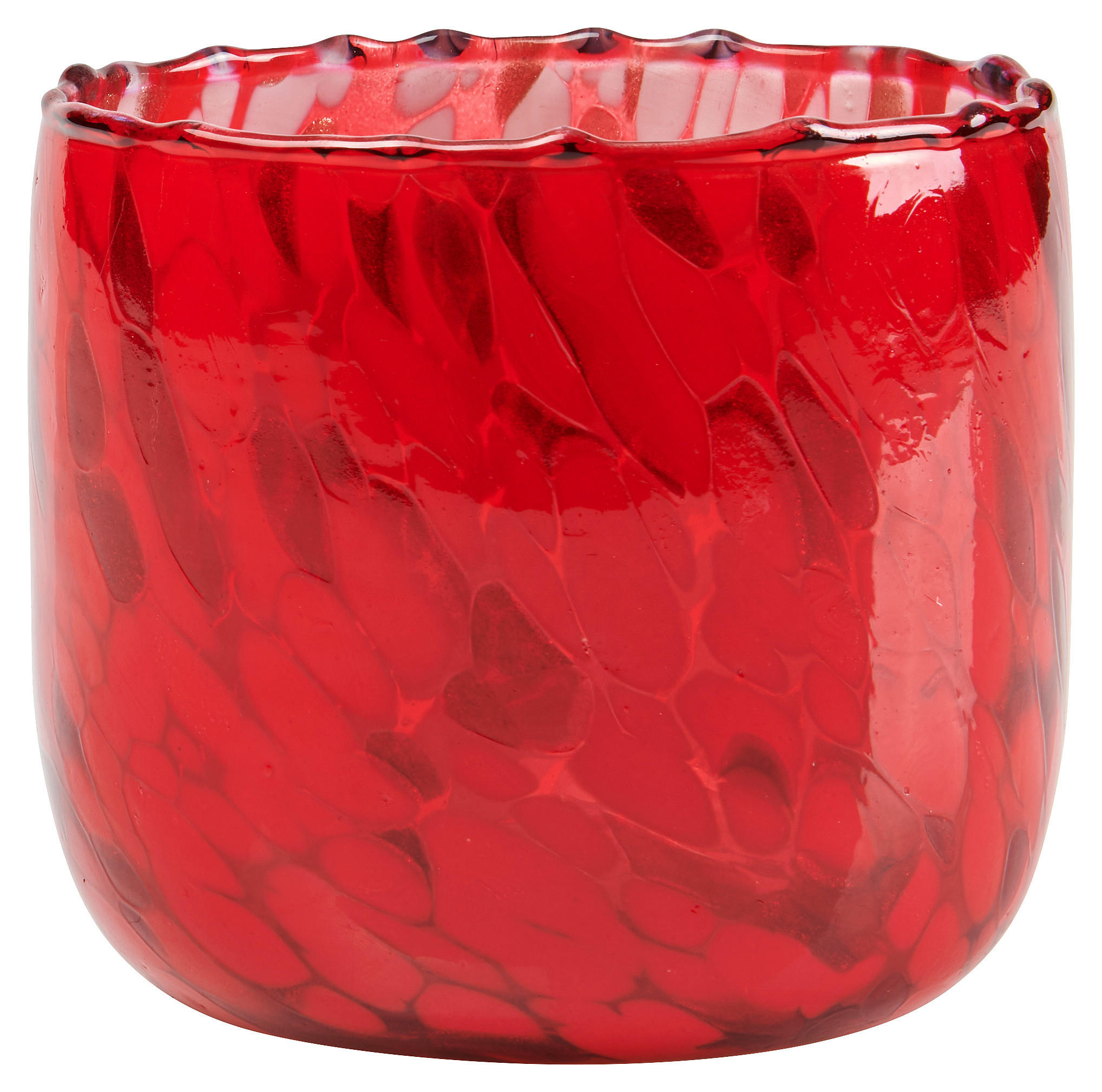 LJUSLYKTA - röd, Klassisk, glas (15cm)