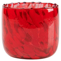 LJUSLYKTA - röd, Klassisk, glas (15cm)