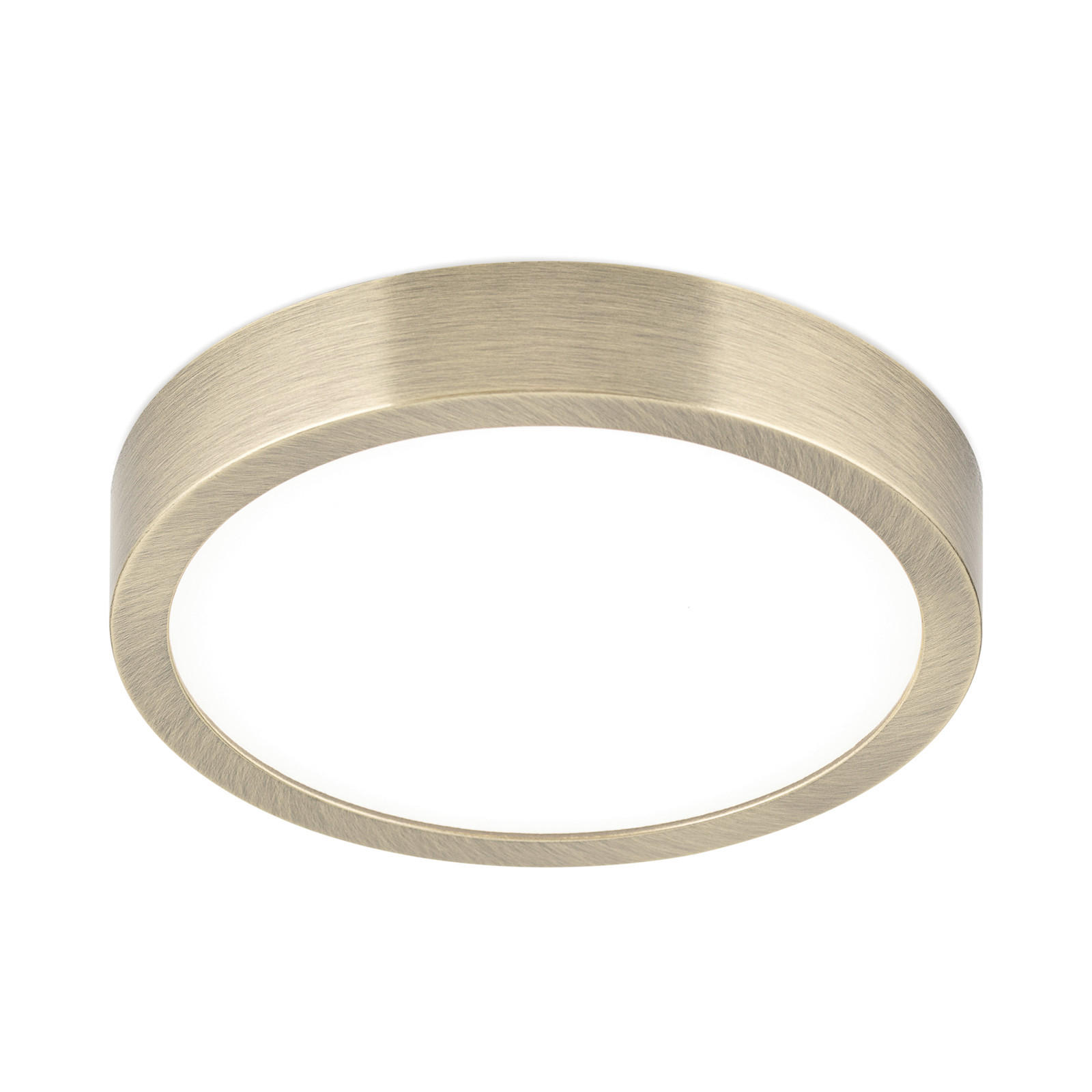 LED-DECKENLEUCHTE Prism 14/2,4 cm   - Bronzefarben, Basics, Glas/Metall (14/2,4cm)