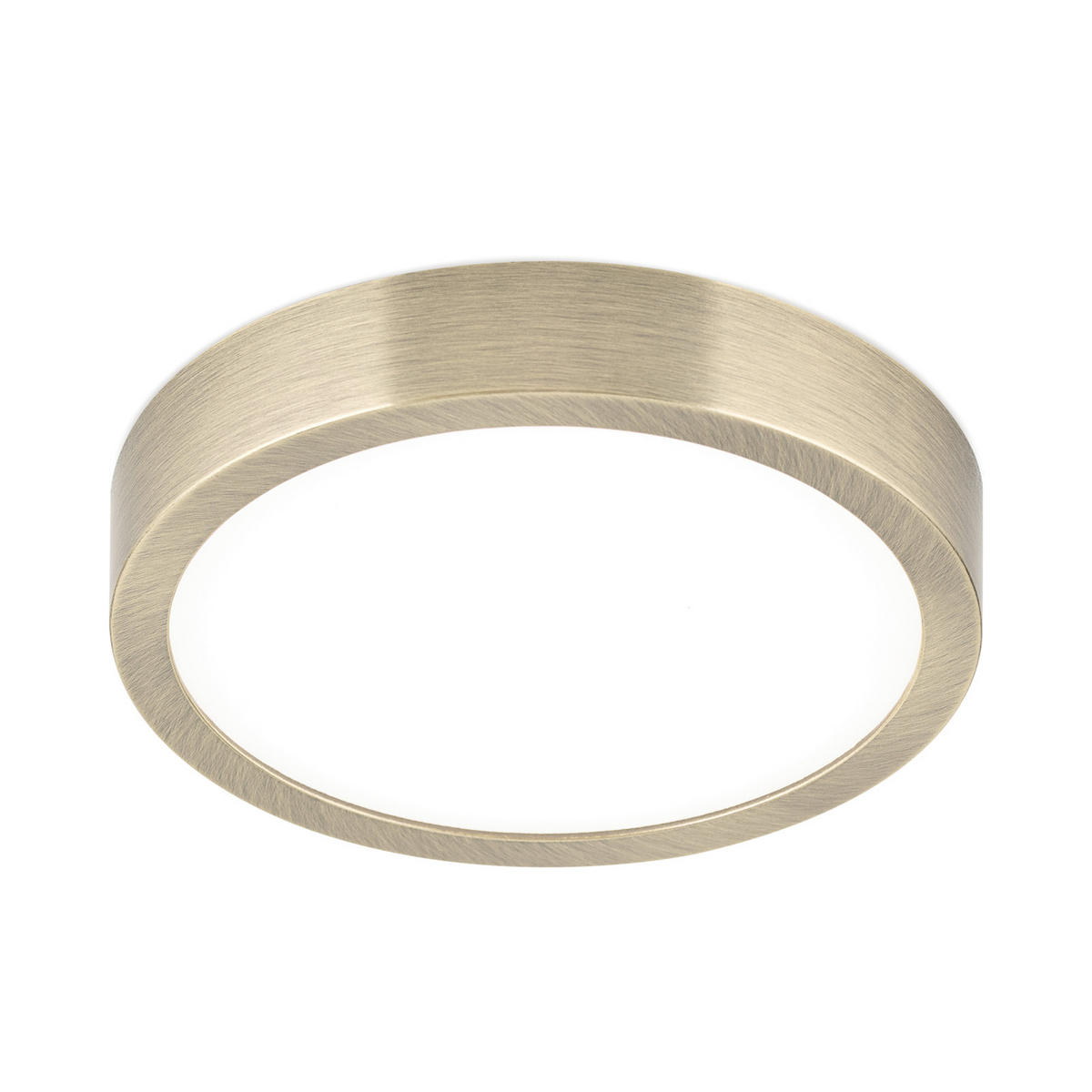 LED-DECKENLEUCHTE Prism 14/2,4 cm   - Bronzefarben, Basics, Glas/Metall (14/2,4cm)