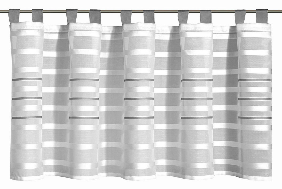 KURZGARDINE   140/50 cm   - Silberfarben, Basics, Textil (140/50cm)