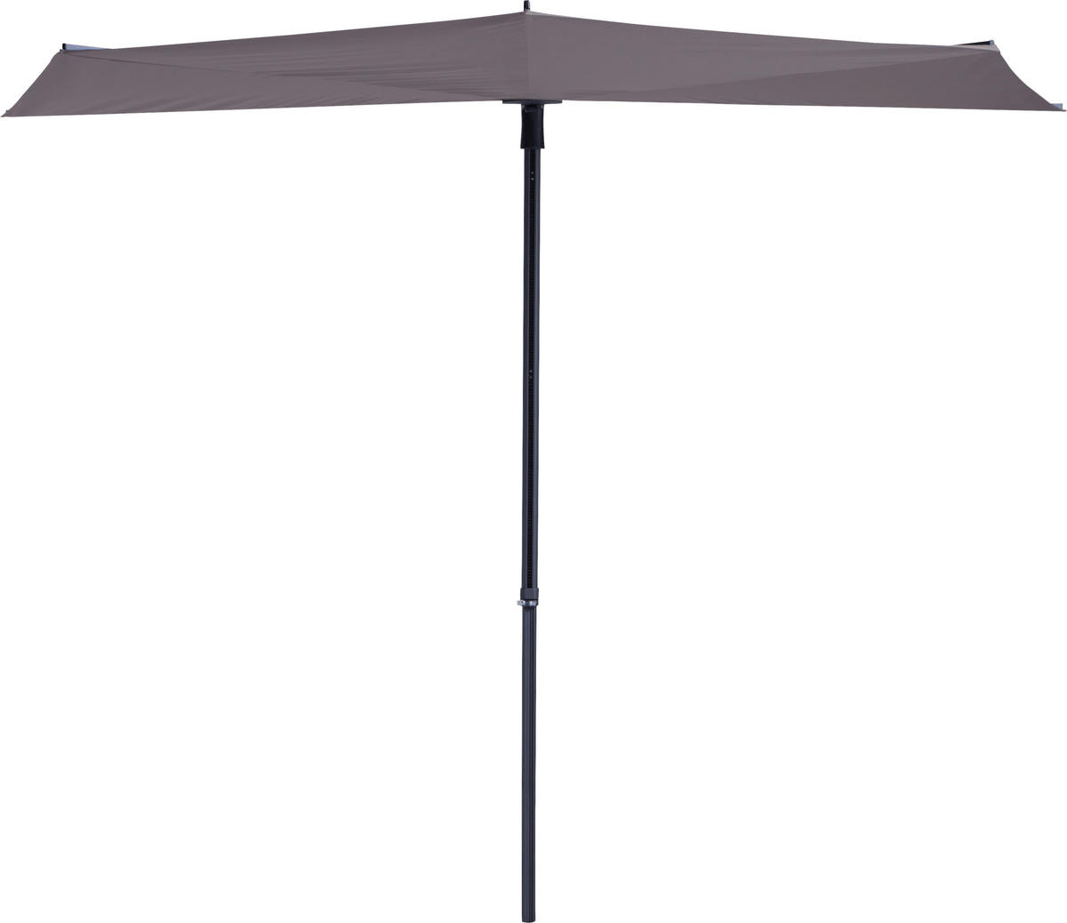 SONNENSCHIRM  270/150 cm  - Taupe/Schwarz, Basics, Textil/Metall (270/150cm)