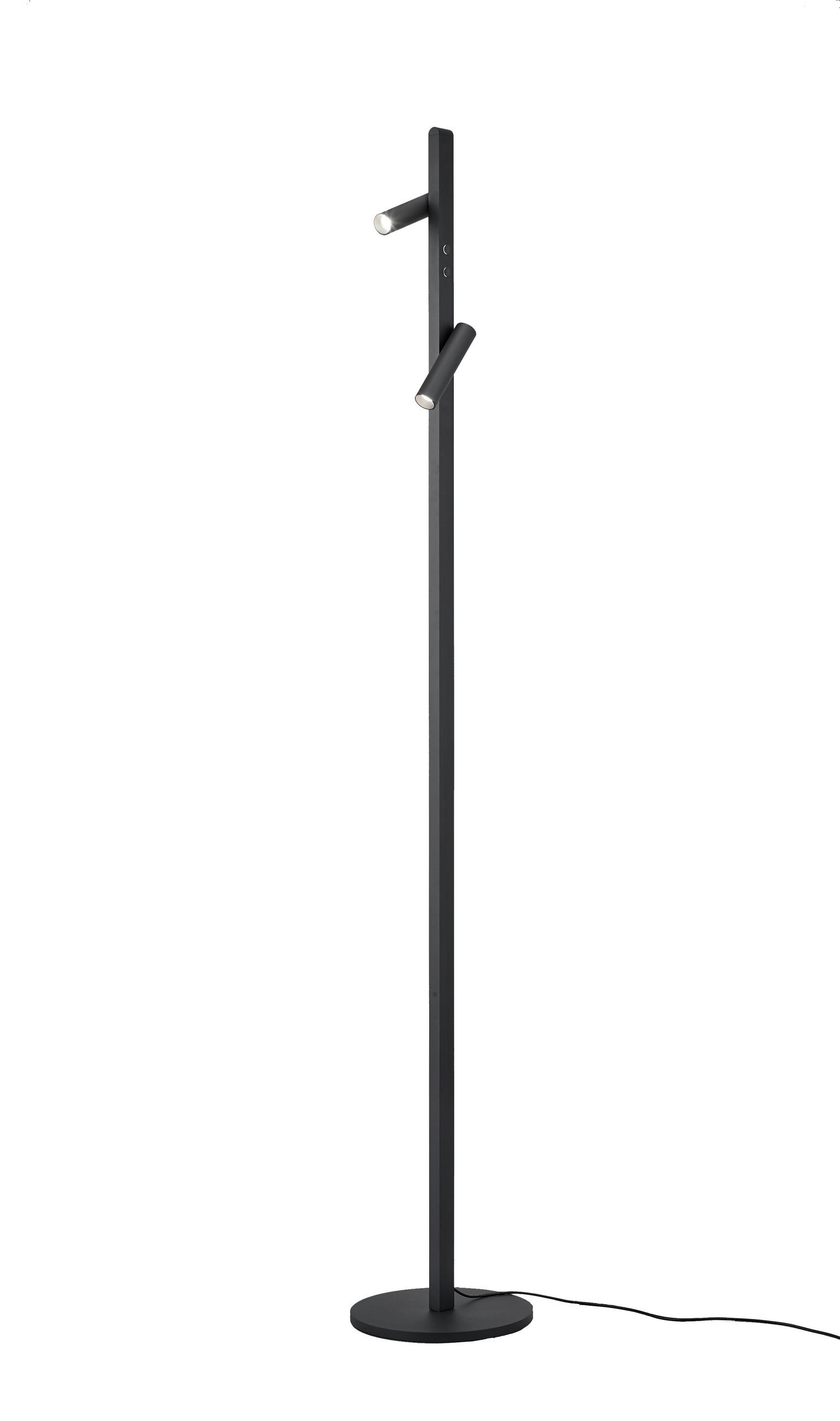 LED-STEHLEUCHTE 26/160 cm    - Schwarz, KONVENTIONELL, Metall (26/160cm) - Helestra