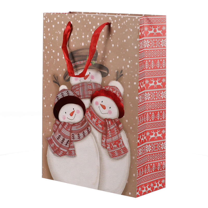 DÁRKOVÁ TAŠKA - červená, Basics, papír (30/42/12cm)