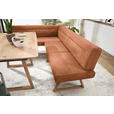 ECKBANK 170/230 cm  in Eichefarben, Cognac  - Eichefarben/Cognac, KONVENTIONELL, Holz/Textil (170/230cm) - Moderano