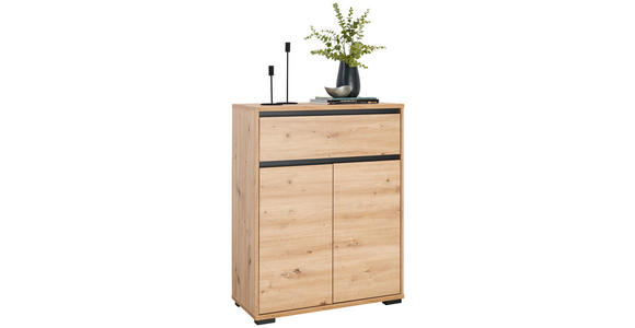 SCHUHSCHRANK 80/102,8/38 cm - Anthrazit/Eiche Artisan, MODERN, Holzwerkstoff/Kunststoff (80/102,8/38cm) - Xora