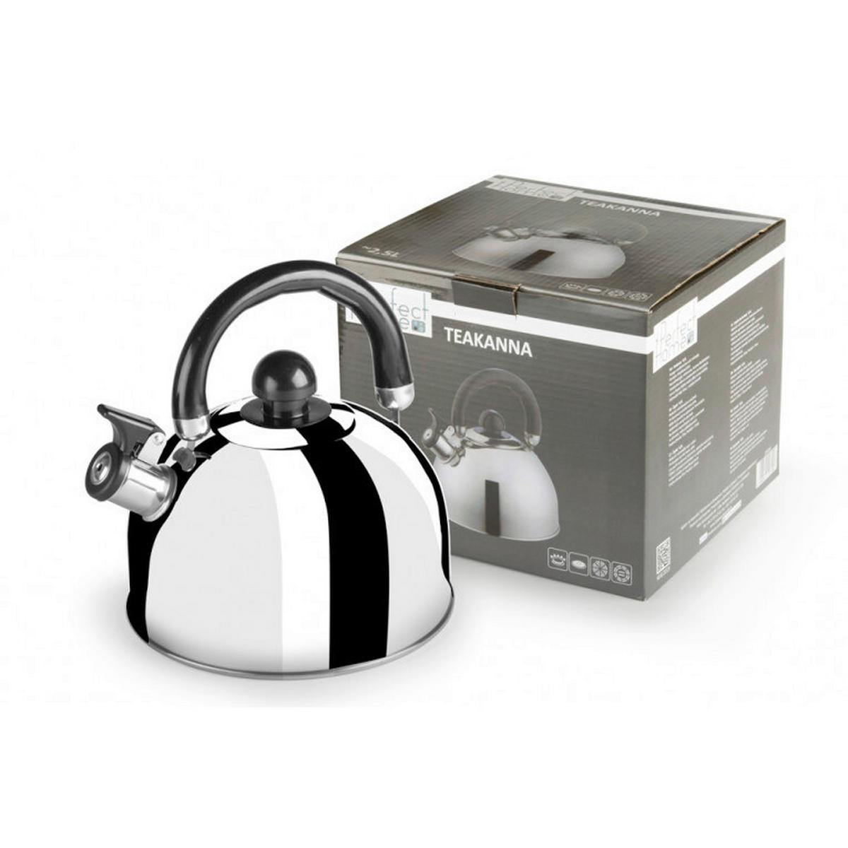 CEAINIC 2,5 l  - argintiu/negru, Basics, plastic/metal (2,5l)