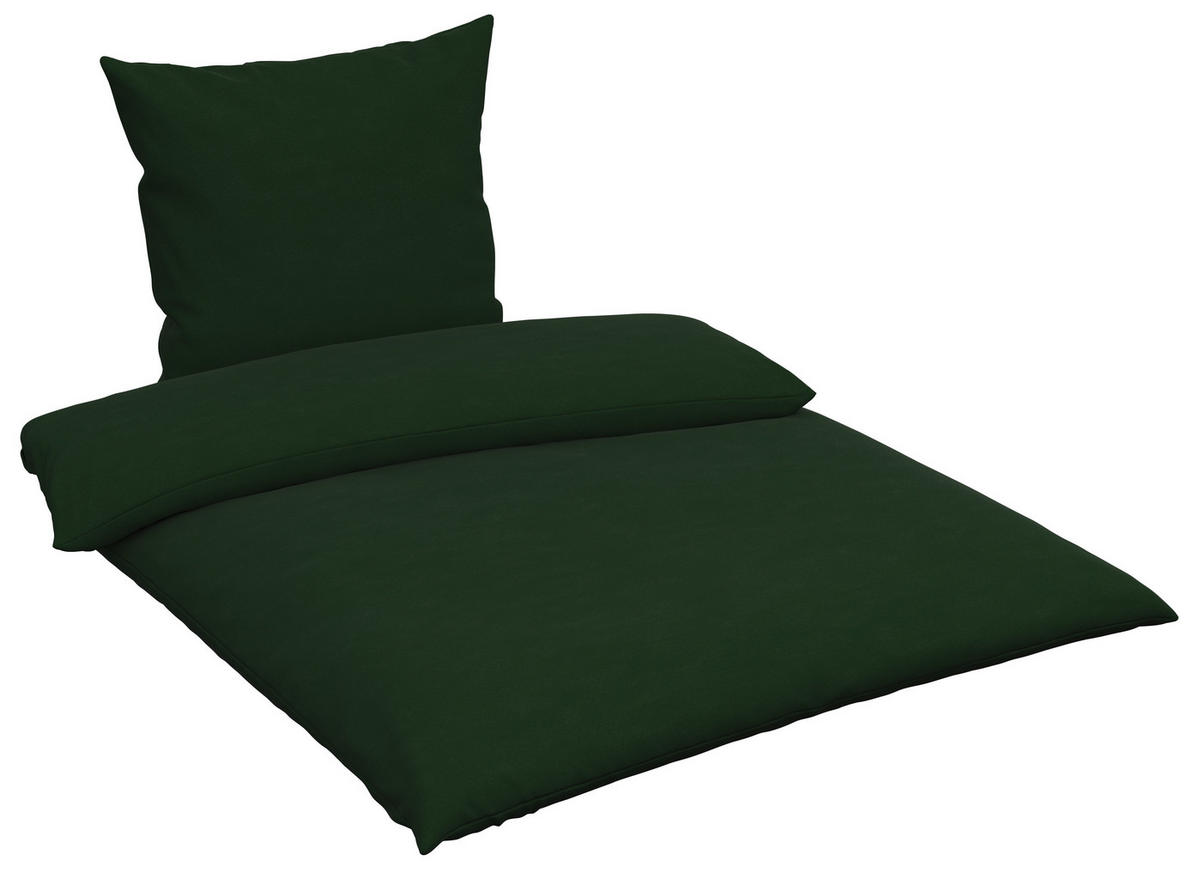 BETTWÄSCHE Renforcé 135/200 cm  - Dunkelgrün, Textil (135/200cm) - Esposa