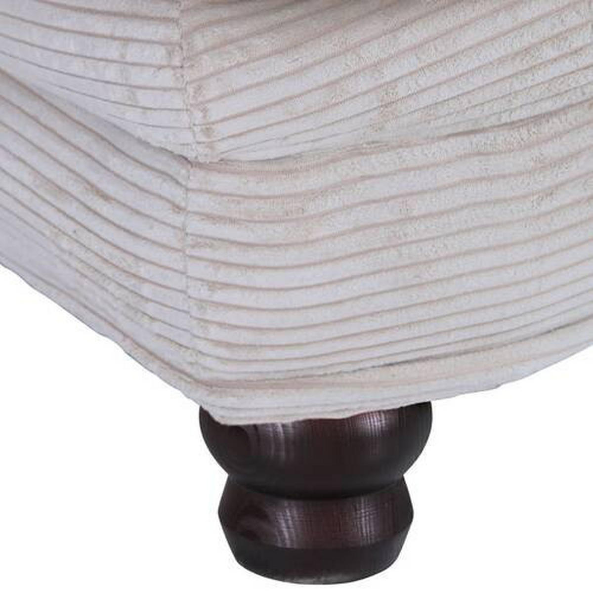 XXL-SESSEL in Cord Naturfarben  - Schwarz/Naturfarben, Romantik / Landhaus, Holz/Textil (125/100/140cm) - Landscape