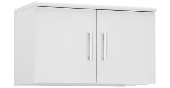AUFSATZSCHRANK - Silberfarben/Weiß, KONVENTIONELL, Holzwerkstoff/Metall (72/43/36cm) - Xora