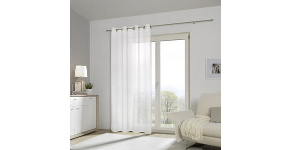 ÖSENVORHANG transparent - Naturfarben, Basics, Textil (140/245cm) - Boxxx