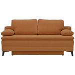 BOXSPRINGSOFA  in Cord Rostfarben  - Rostfarben/Schwarz, Design, Textil/Metall (200/100/108cm) - Novel