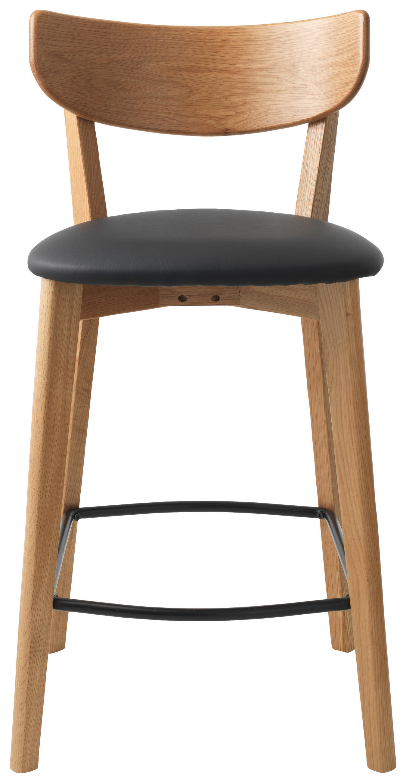 BARPALL SET i svart, ekfärgad  - svart/ekfärgad, Design, trä/textil (47/93/50cm) - Linea Natura