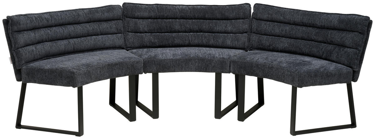 KLUPA  siva  metal, tekstil      - siva/crna, Moderno, metal/tekstil (108/82/60cm) - Livetastic