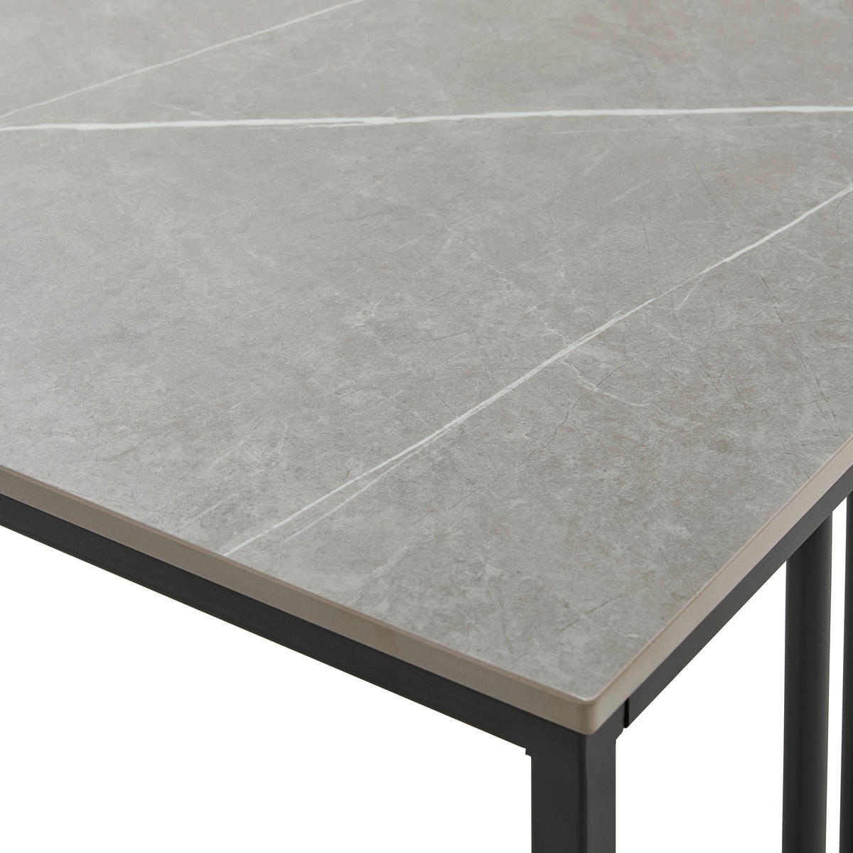 COUCHTISCH in Metall, Keramik  - Schwarz/Grau, Lifestyle, Keramik/Metall (140/40/70cm) - MID.YOU