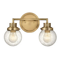 BADEZIMMER-WANDLEUCHTE - Messingfarben, Lifestyle, Glas/Metall (37.3/25/18.3cm) - Elstead Lighting