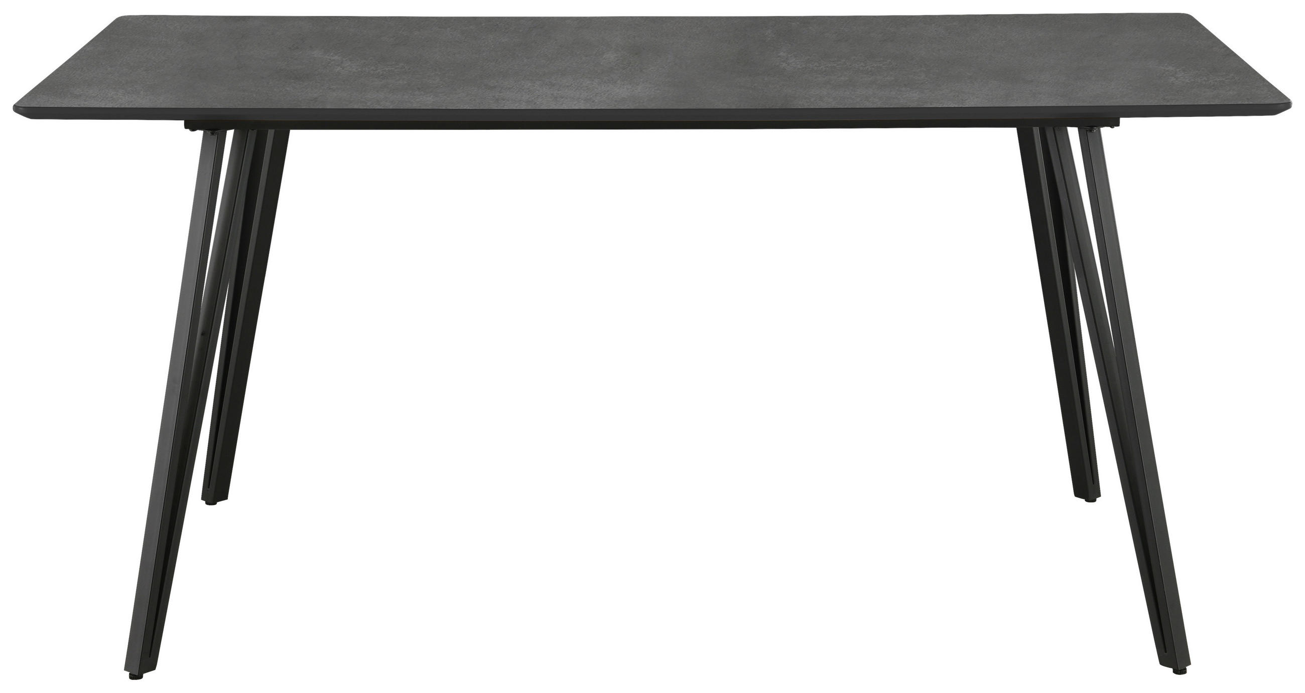 ESSTISCH rechteckig Grau  - Schwarz/Grau, Design, Holzwerkstoff/Metall (160/80/75cm) - Boxxx