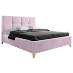 POLSTERBETT Bettkasten, Lattenrost 140/200 cm  in Rosa  - Buchefarben/Rosa, KONVENTIONELL, Holz/Textil (140/200cm) - Carryhome