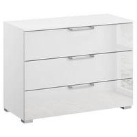 KOMMODE  in 80/61/42 cm  - Klar/Silberfarben, Design, Glas/Holzwerkstoff (80/61/42cm) - Novel