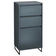 KOMMODE  in 50/103/38 cm  - Anthrazit/Schwarz, KONVENTIONELL, Holzwerkstoff/Metall (50/103/38cm) - Carryhome