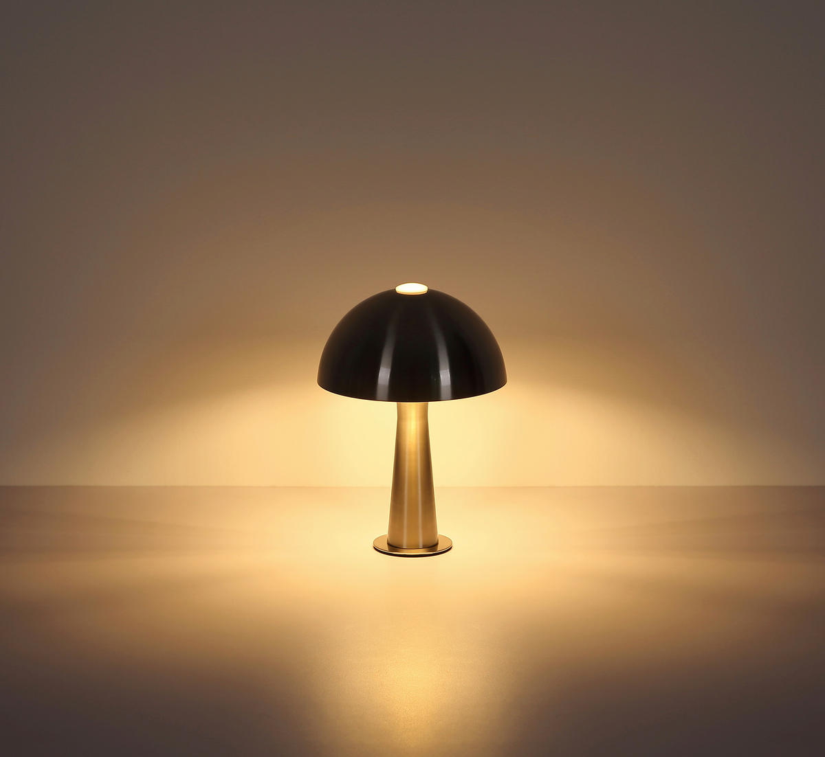 TISCHLEUCHTE Julia 20/28,5 cm  - Schwarz/Nickelfarben, Design, Kunststoff/Metall (20/28,5cm) - Globo
