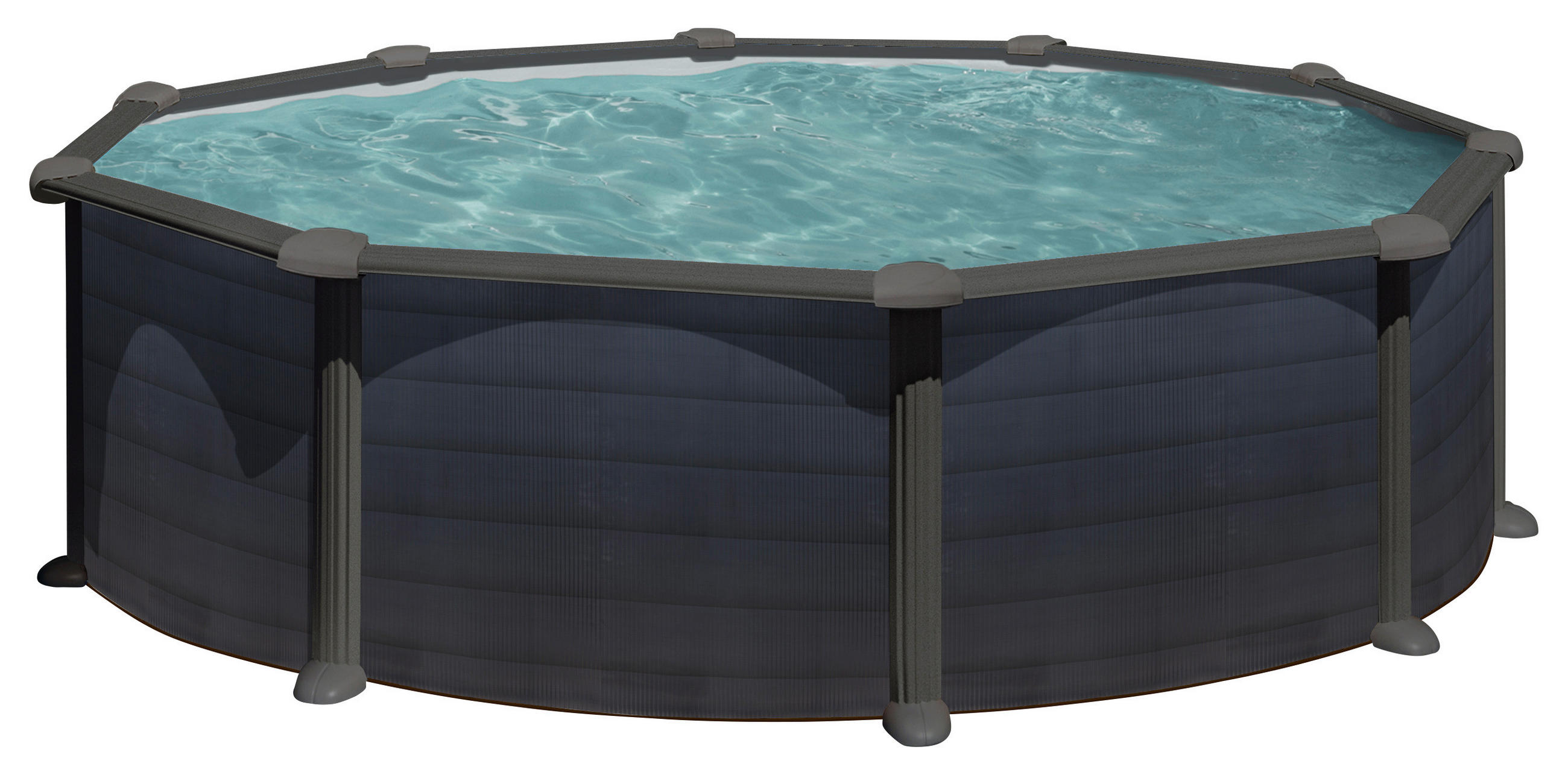 GRE POOL KITPR458GF 2021 480/132 cm  - Graphitfarben, KONVENTIONELL, Metall (480/132cm) - Gre