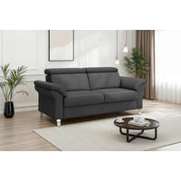 2-SITZER-SOFA ARNGAST E Schwarz Echtleder  - Chromfarben/Schwarz, Basics, Leder/Textil (156/84/93cm) - Sit & More