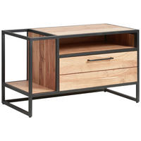 NIZKA OMARICA črna, barve medu  - črna/barve medu, Design, kovina/les (93/54/47cm) - MID.YOU