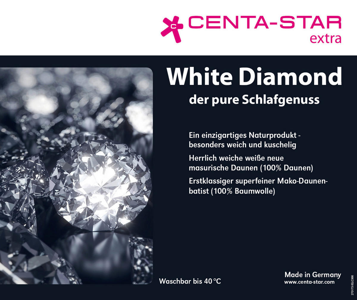 DAUNENDECKE   155/220 cm   - Weiß, Design, Textil (155/220cm) - Centa-Star