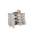 KOMMODE , 117/86/41 cm, 4 Schublade(n)  - Silberfarben/Eiche Artisan, LIFESTYLE, Holzwerkstoff/Metall (117/86/41cm) - Landscape