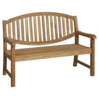 GARTENBANK 130/100/56 cm Teakholz  Edelstahl  - Teakfarben, LIFESTYLE, Holz/Metall (130/100/56cm) - Zebra 